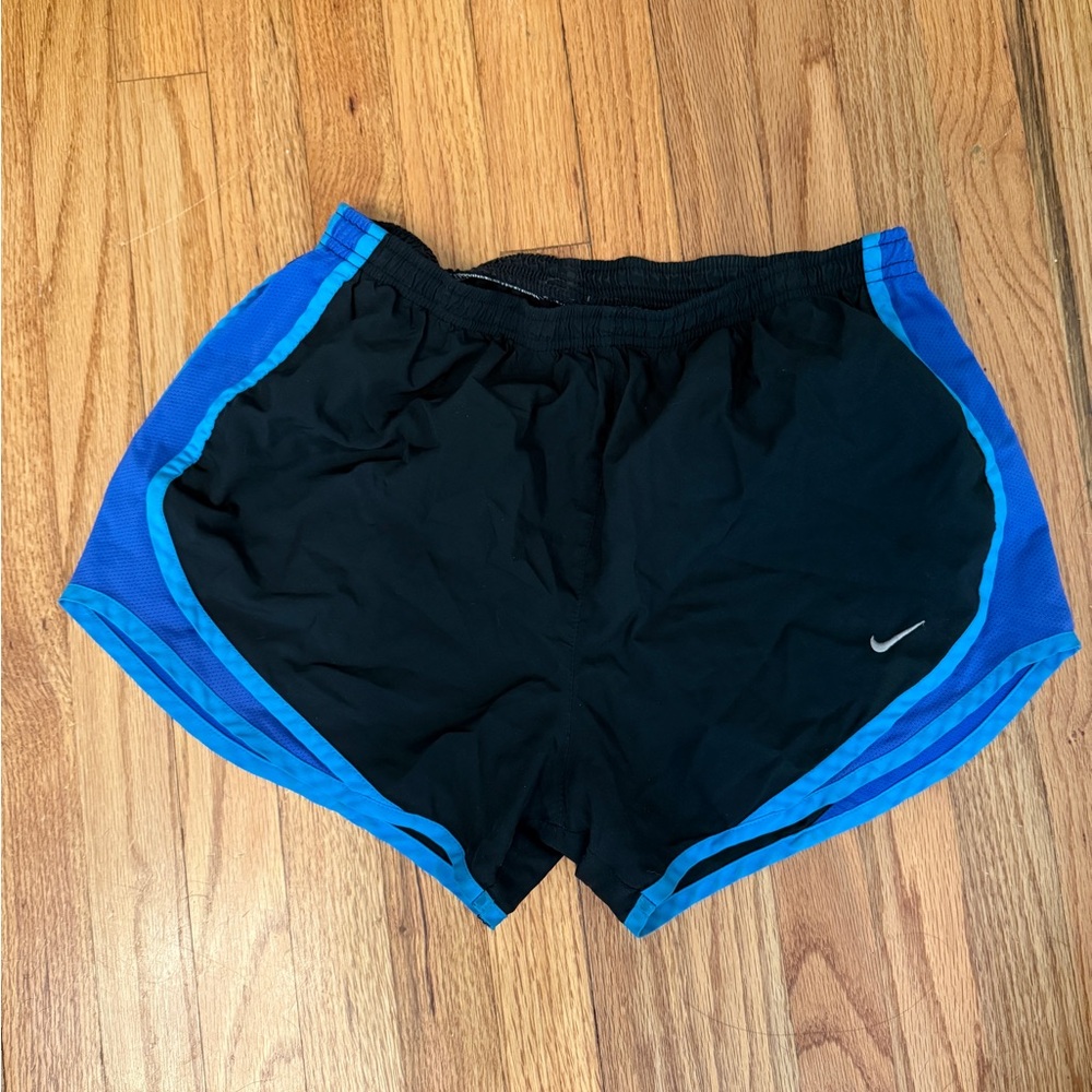 Nike Black and Blue Athletic Shorts